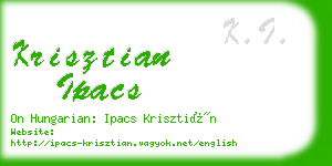 krisztian ipacs business card